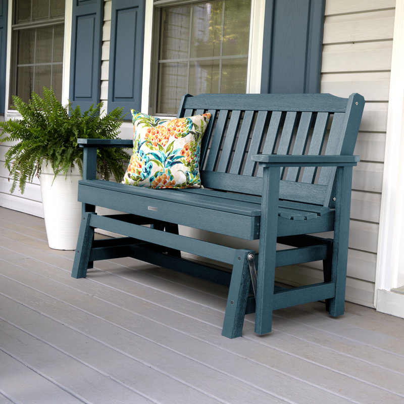 Fauteuil oscillant d'extérieur Lehigh, Bleu Nantucket
