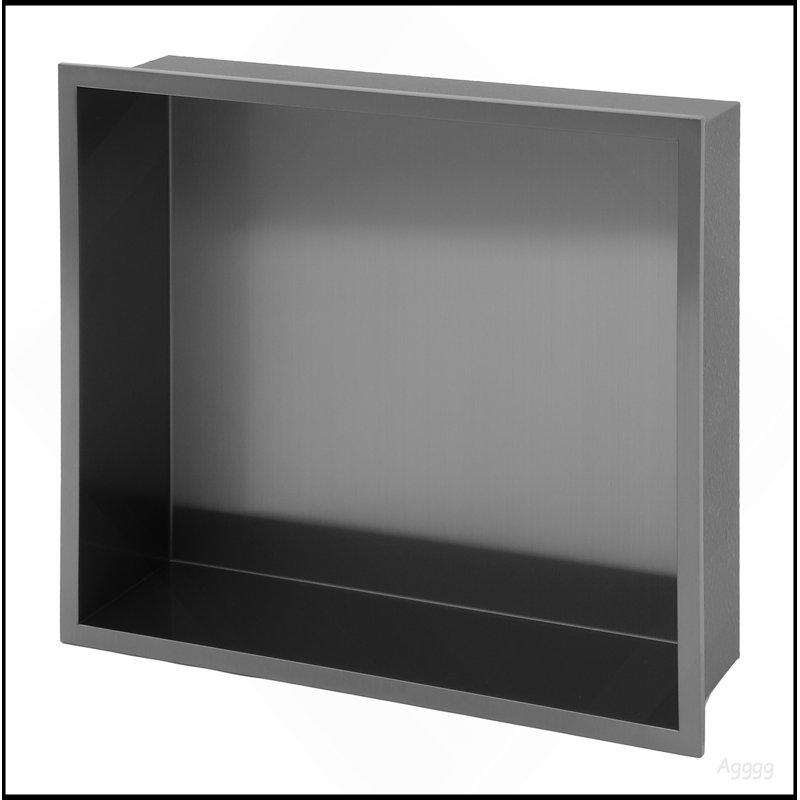 Niche de douche en acier inoxydable 17 po x 15 po, noir bronze, H 3,94 po x l 17 po x P 15 po