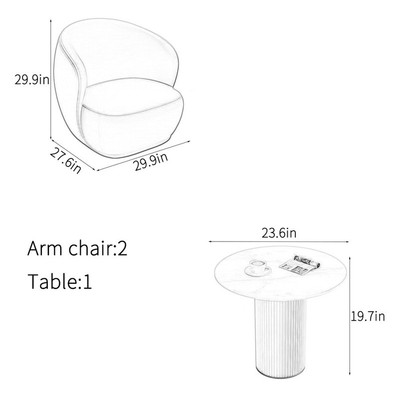 Ensemble de canapé de loisir luxueux et léger