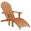 Teak Adirondack Chair with Ottoman