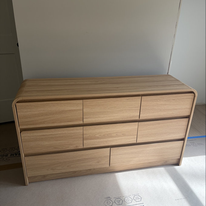 Ebern Designs Maud Modern 8 Drawers Dresser for Bedroom, 55" Wide Dressers  & Chest of Drawers w/Curved Profile Design & Reviews | Wayfair