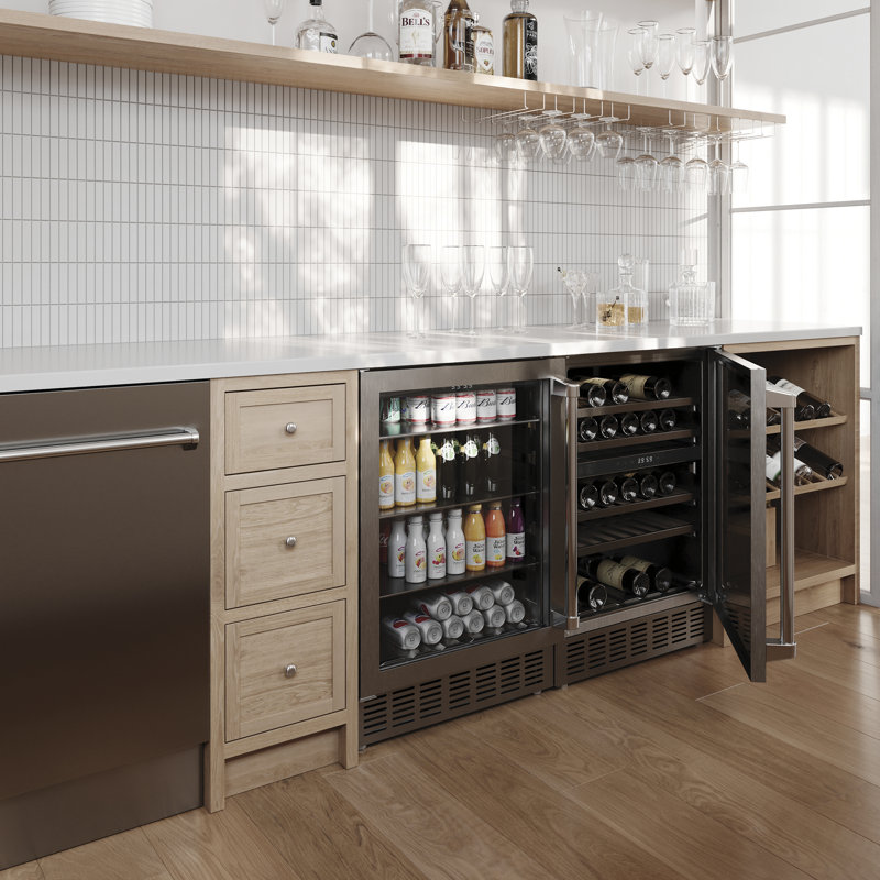 ZLINE 24 in. Monument Dual Zone 44 Bottle Wine Cooler in Stainless Steel (RWV-UD-24)