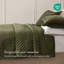 De literie en velours pour grand lit-pièce, couvre-lit matelassé vert avec taies décoratives pour chambre à coucher