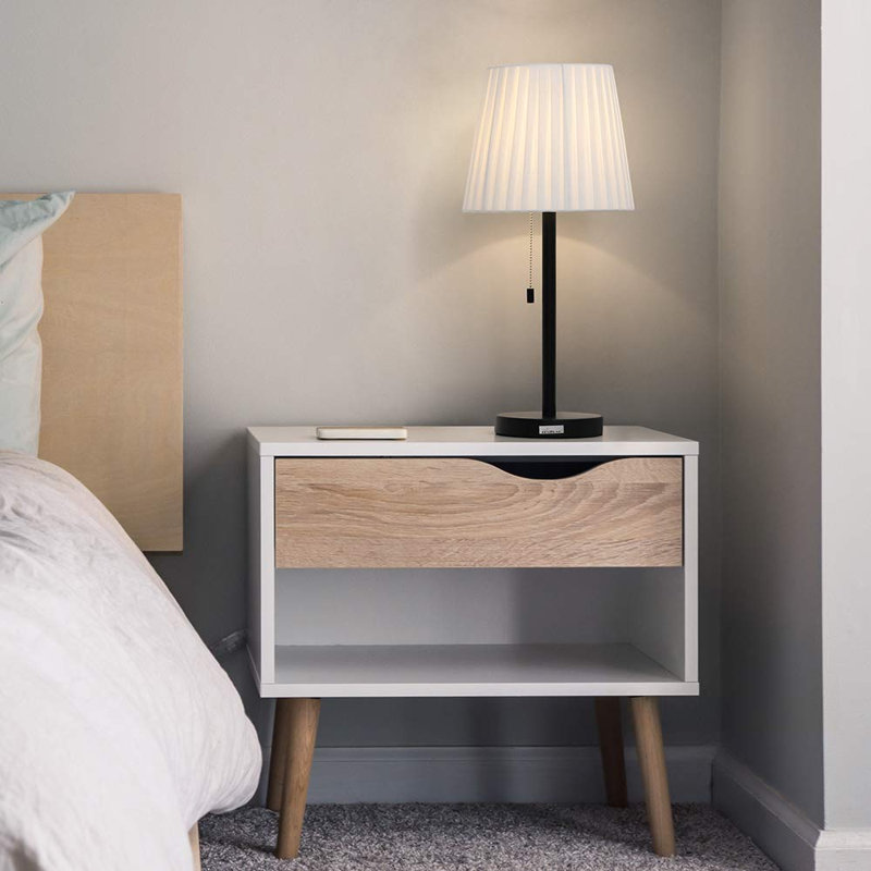 Ensemble de lampes de table 20 ", Blanc, Noir