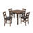 Deral 5-piece Elm Mid Century Modern Solid Wood Dining Table Set