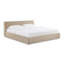Lit en velours taupe texturé-1358582605-1358582610