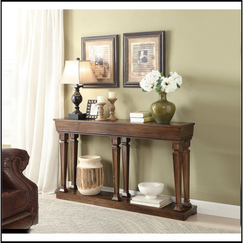 Garrison Oak Finish Console Table