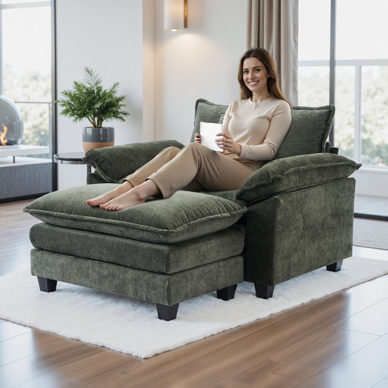 Fauteuil Chenille, Vert