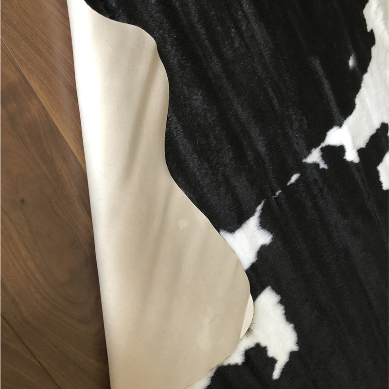 Tapis en acrylique noir / blanc Novelty Guertin