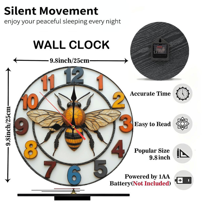 Horloge murale abeille