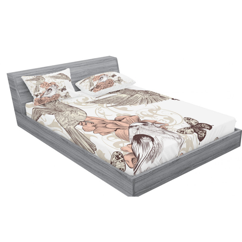 Microfiber Sheet Set, Queen Sheet Set with Fitted Sheet