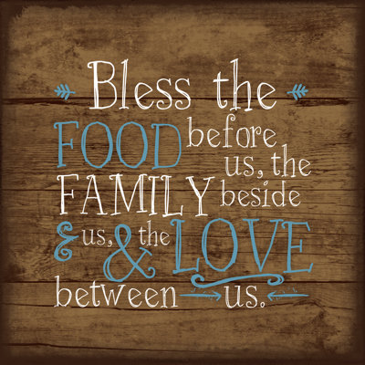 Bless Food Wood Grain 2 - Wrapped Canvas Print