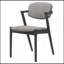 Chaise de salle à manger brune et grise (ensemble de 2)
