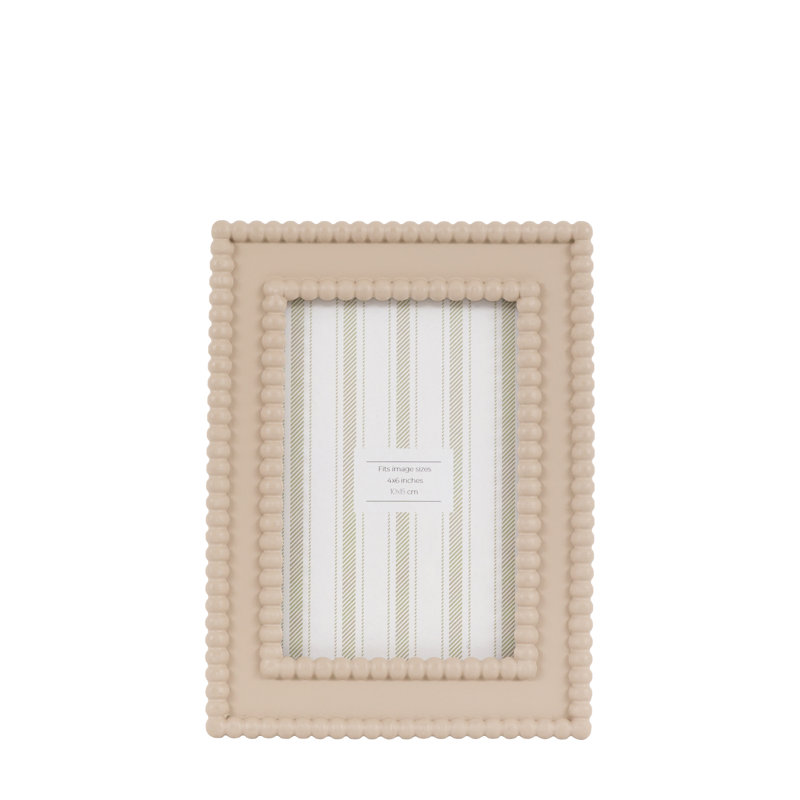 Cove Beaded Photo Frame 7x5in White, Mocha, 4" x 6", 4" x 6"