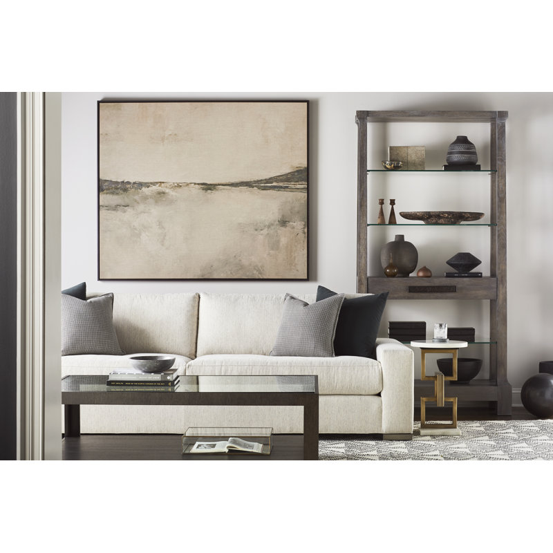 Paxton 109" Two Seat Extended Sofa, Tarbee Pebble, Casa Blanca