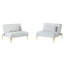Tissu convertible futon avec pieds en métal