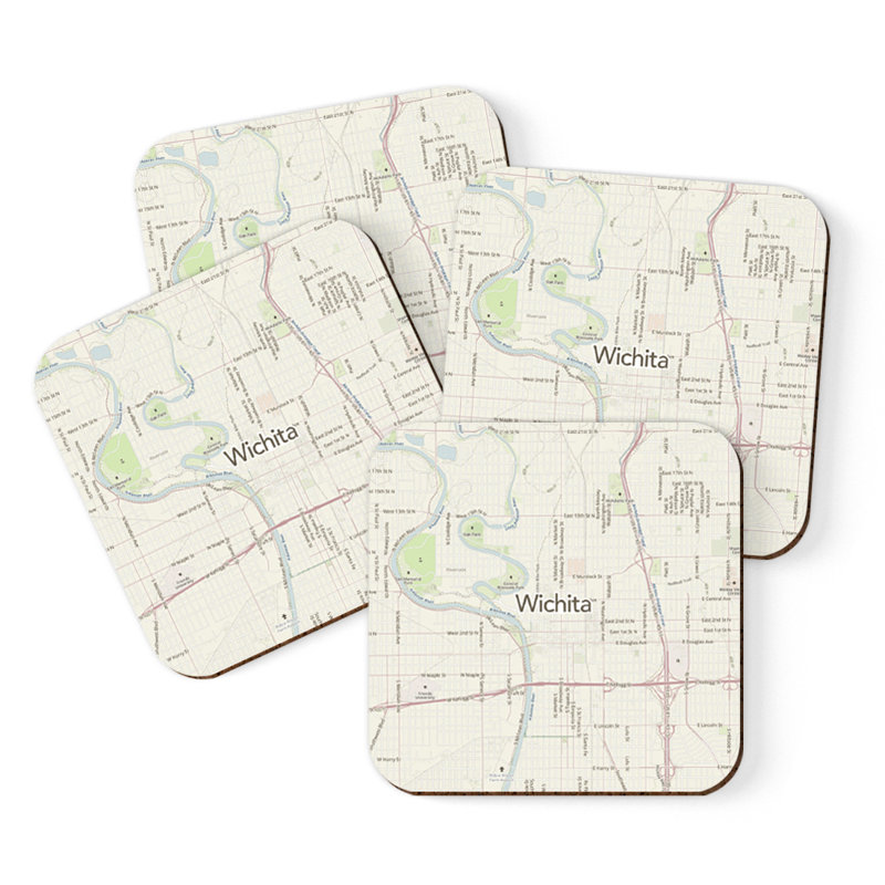 Sous-verre carte des États-Unis, Wichita