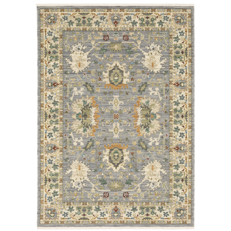 Tapis oriental en laine et en nylon tissé à la machine, Rectangle 7 pi 10 po x 10 pi 10 po