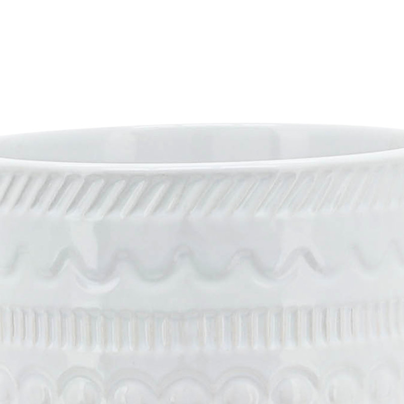 Pot à fleurs de 5 po avec support en bois, blanc - idéal pour planter des plantes grasses et rehausser la décoration extérieure