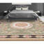 Hand-Knotted High-Quality Green and Brown Area Rug