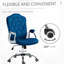 Chaise de bureau à domicile, fauteuil d'ordinateur en velours, fauteuil de bureau capitonné à boutons avec roulettes pivotantes, hauteur réglable et fonction d'inclinaison-692379118