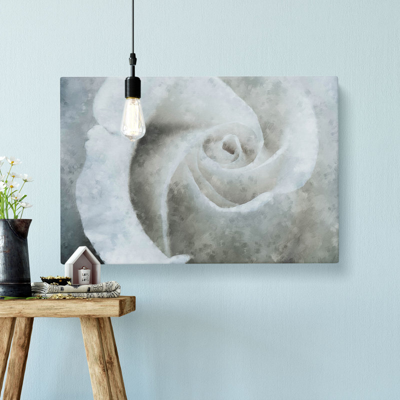 White Rose - Wrapped Canvas, 50cm H x 76cm W x 3cm D