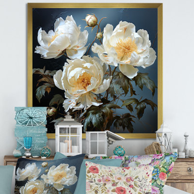 Beige Whispers Of Peony V sur toile