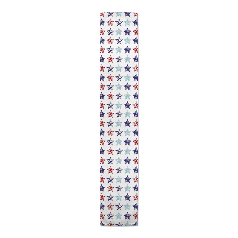 Rectangular Independence Day Cotton Twill Table Runner, 72" x 16"