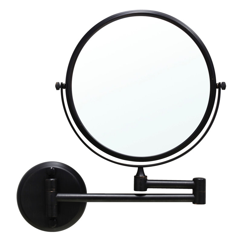 Zora Metal Wall Mirror, Rubbed Bronze