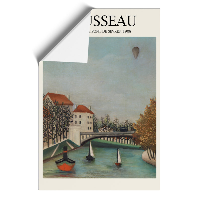 View of the Pont de Sevres Print by Henri Rousseau - Frameless Print, 30cm H x 21cm Wx 0.1cm D