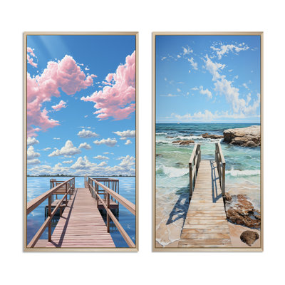 «Pier And Dock Coastal», 2 pièces