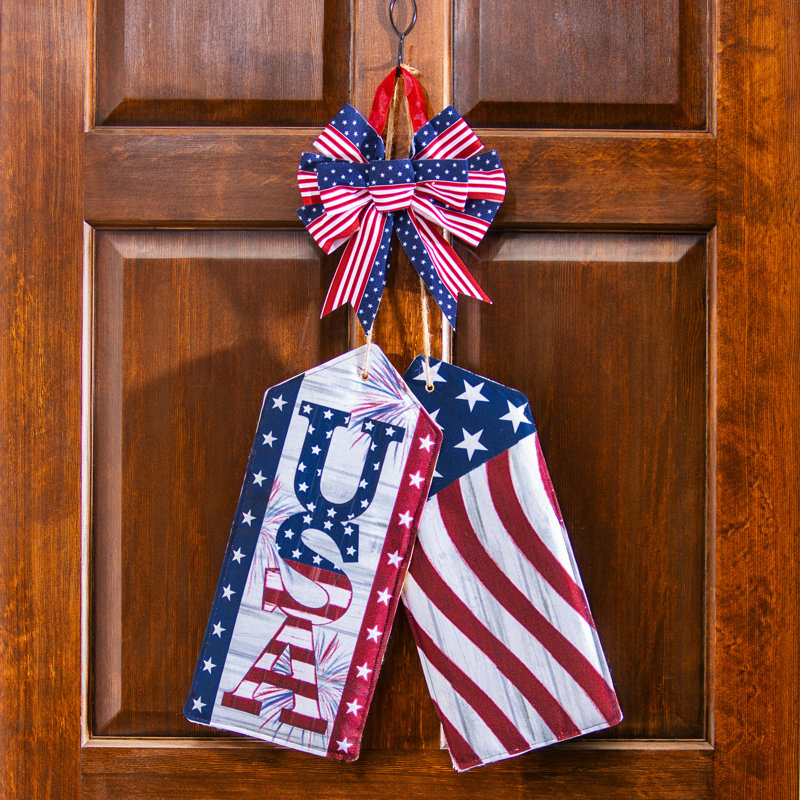 Étiquette de porte patriotique