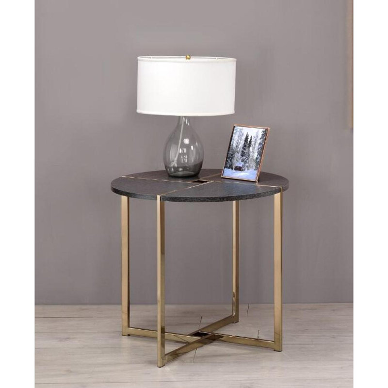 Round Marble End Table