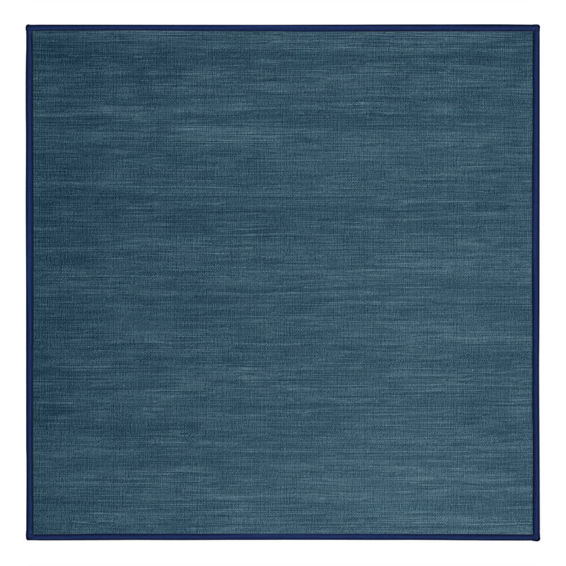 Machine Washable Solid Gray Area Rug, Square 6'