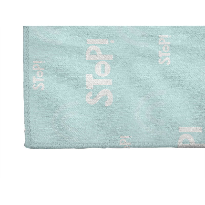 Stop Slate Kids Play Mat, Light Blue/Ivory, Rectangle 4' x 6'