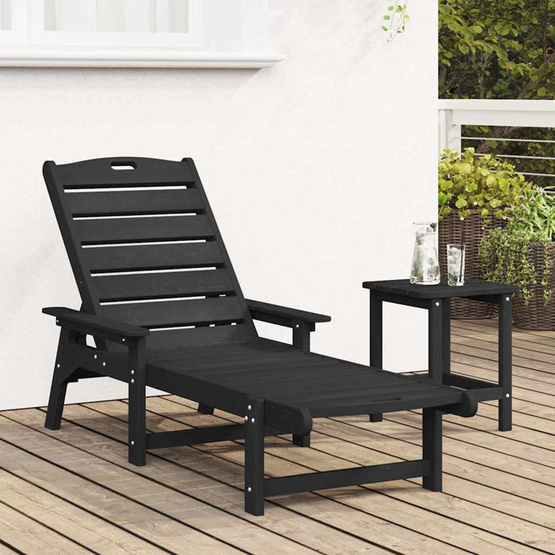 Sun Lounger HDPE, Black