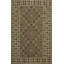 Tapis oriental en laine brun à motif tribal kilim 8 x 12