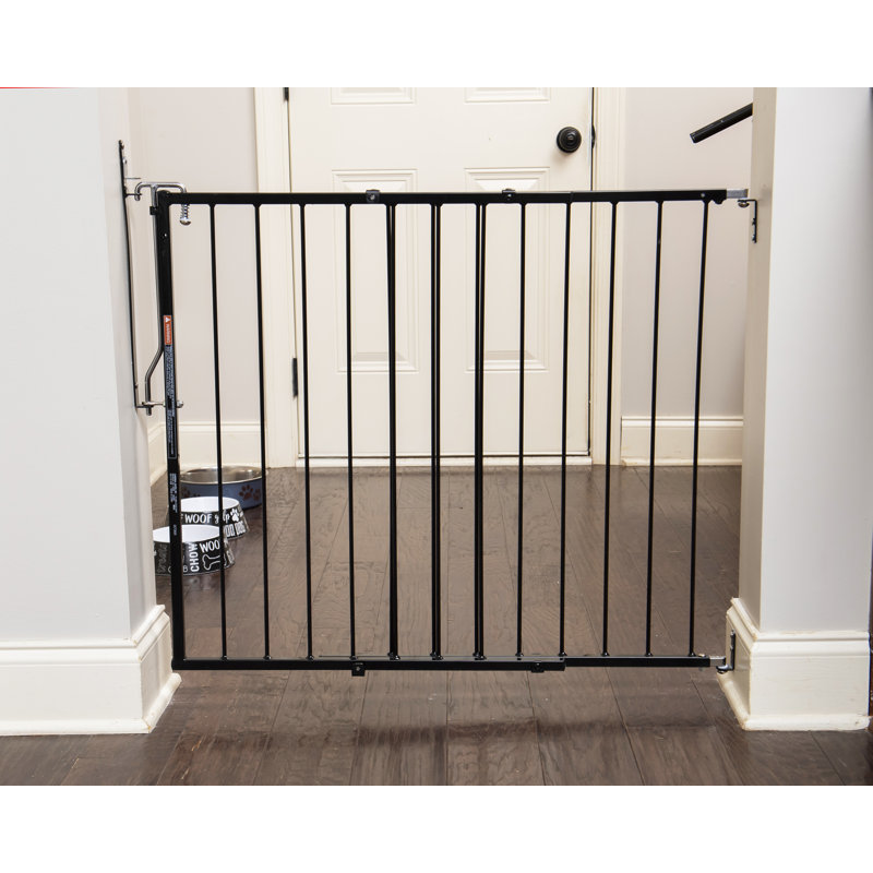 Adjustable Black Metal Swinging Safety Gate