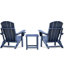Chaise pliante d'extérieur avec table, chaise d'extérieur résistante aux intempéries, patio pour terrasse, cour arrière, balcon, bleu marine, maison et table pliables, espaces, utilisation de la chaleur