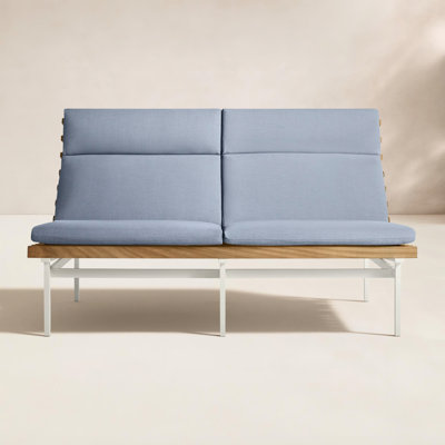 Perch 59" Teak Patio Loveseat