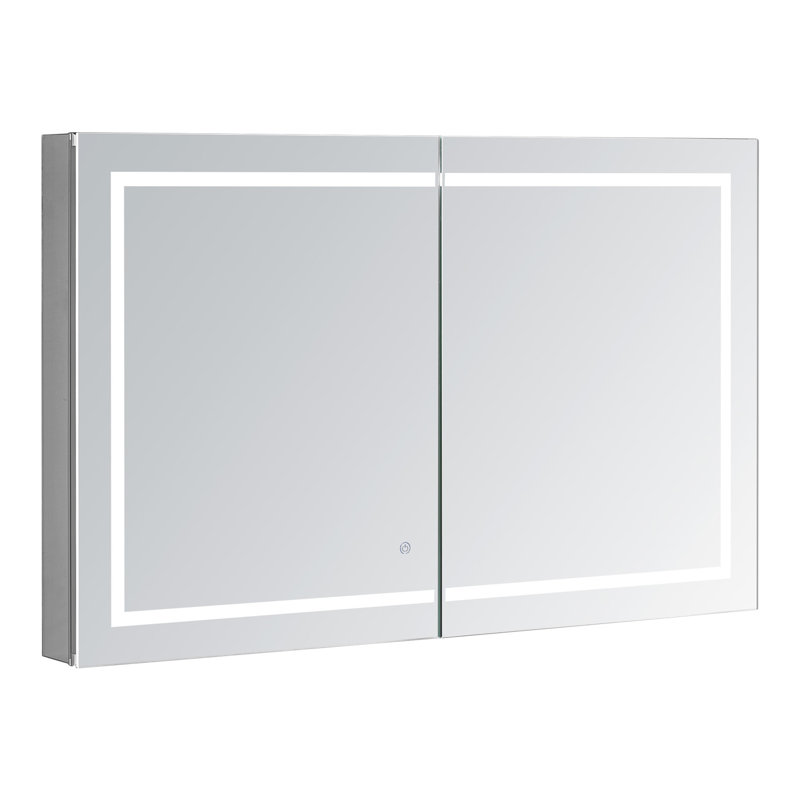 Pharmacie à DEL avec désembueur, gradateur, miroir grossissant 3X à DEL Cieren, l 48 po x H 36 po x P 5 po Cieren