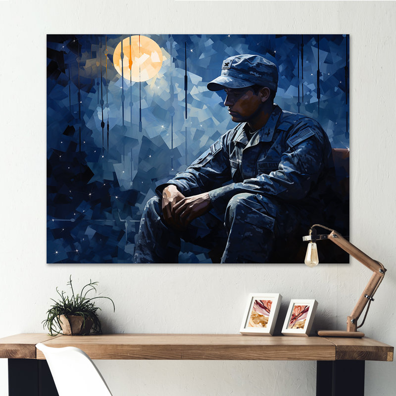 Soldat militaire Dutys Shadows, Toile tendue, H 30 po x l 40 po x P 1,5 po