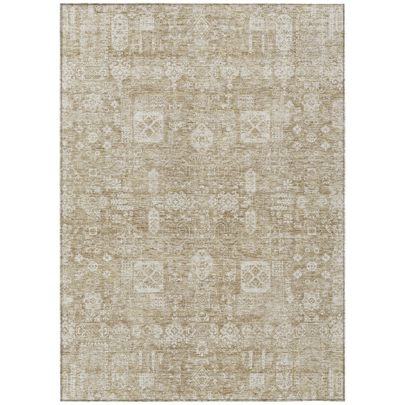 Ivalina Floral Indoor / Outdoor Rug, Rectangle 5' x 7'6"