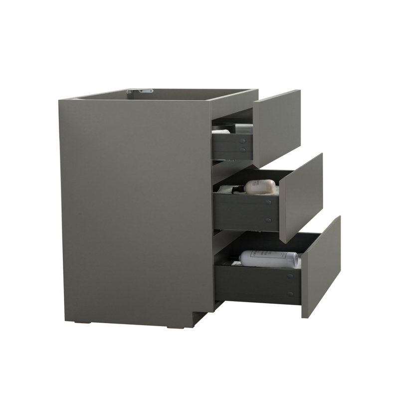 Armoire de plancher SANS lavabo avec trois tiroirs