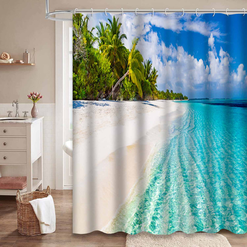Magnifique rideau de douche avec 12 crochets, L 72 po x l 72 po