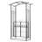 Tawanna 131cm W x 49cm D Metal Arbour Gate with Gate in Black
