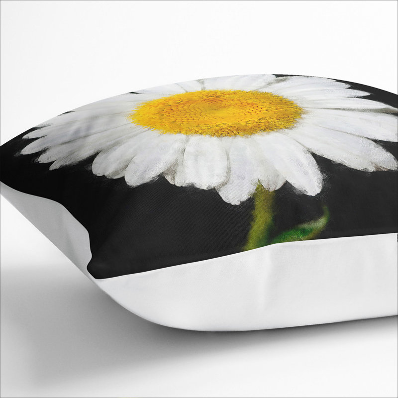 White Daisy Vol.6 Scatter Cushion, White, 40cm H x 40cm W x 15cm D