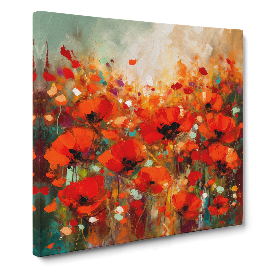Poppy Field Abstract No.6 - Wrapped Canvas