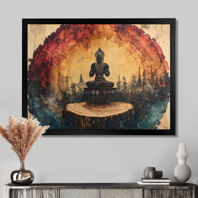 Haakenson - Spiritual Wall Art, H 12 po x l 20 po, Picture Frame Print, Noir, noir, noir, noir