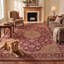 Tapis Basin2 traditionnel à médaillon délavé, style persan, bordeaux, cuivre, vert, crème, rose, lavable à la machine, antidérapant, à poils courts, pour l'intérieur et l'extérieur, adapté aux animaux domestiques, idéal pour le salon, la chambre, la salle à manger, l'entrée, le couloir ou le bureau.-78142260